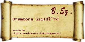 Brambora Szilárd névjegykártya
